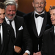 Benioff and Weiss accepting Game of Thrones’ Emmy for Outstanding Drama at the 71st Emmy Awards in September 2019.
